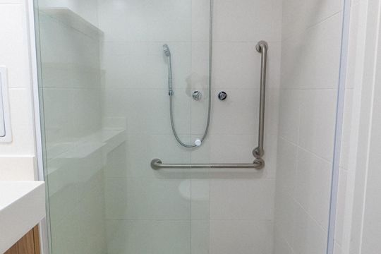 Banheiro Detalhe de apartamento à venda com 1 quarto, 28m² em Vila Clementino, São Paulo