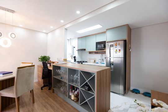 Cozinha - Armários de apartamento para alugar com 1 quarto, 50m² em Vila Jacuí, São Paulo