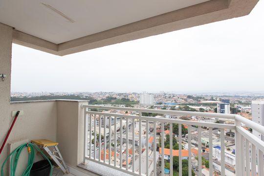 Varanda da Sala  de apartamento para alugar com 1 quarto, 50m² em Vila Jacuí, São Paulo