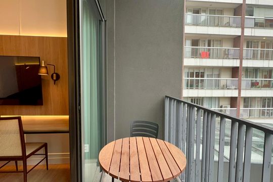 Varanda de kitnet/studio à venda com 1 quarto, 28m² em Pinheiros, São Paulo