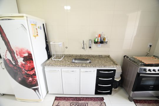 Cozinha de apartamento à venda com 2 quartos, 76m² em Vila Industrial (campinas), Campinas