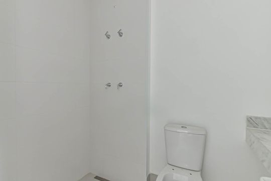 Banheiro da Suíte de apartamento à venda com 1 quarto, 54m² em Campo Belo, São Paulo