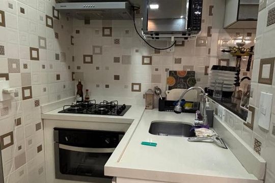 Cozinha  de apartamento à venda com 2 quartos, 37m² em Jardim Las Vegas, São Bernardo do Campo