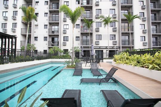 Piscina de apartamento para alugar com 1 quarto, 34m² em Jacarepaguá, Rio de Janeiro