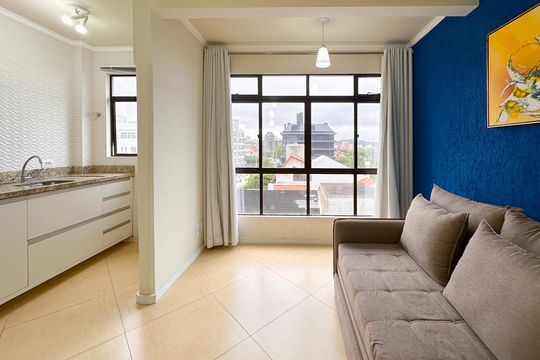 Sala de apartamento para alugar com 1 quarto, 70m² em Jurerê, Florianópolis