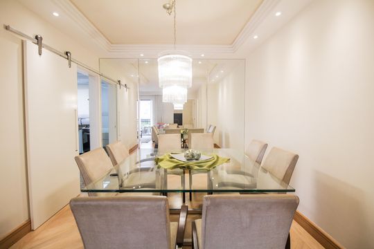Sala de Jantar de apartamento à venda com 4 quartos, 168m² em Vila Regente Feijó, São Paulo