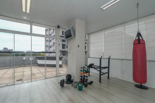 Área comum - Academia de apartamento à venda com 1 quarto, 49m² em Passo da Areia, Porto Alegre