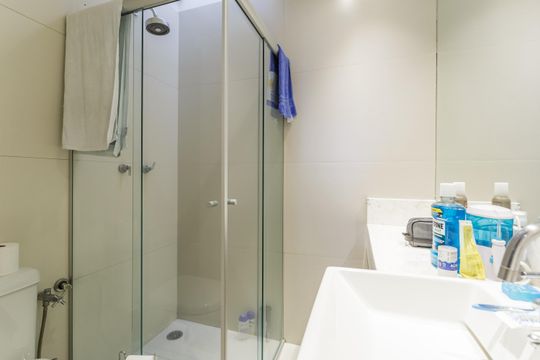 Banheiro da Suíte 3 de casa de condomínio à venda com 3 quartos, 300m² em Indianópolis, São Paulo