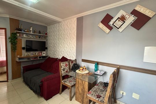 Sala/Cozinha de apartamento à venda com 2 quartos, 76m² em Jardim Marek, Santo André