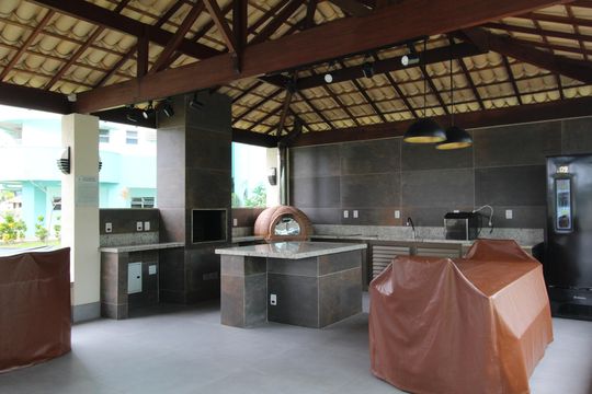 Área comum - Churrasqueira de apartamento à venda com 2 quartos, 78m² em Barra da Tijuca, Rio de Janeiro
