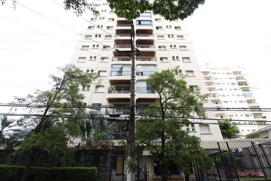 Fachada do Prédio de apartamento para alugar com 3 quartos, 100m² em Indianópolis, São Paulo