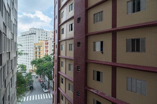 Vista do Quarto de apartamento à venda com 1 quarto, 36m² em Bela Vista, São Paulo