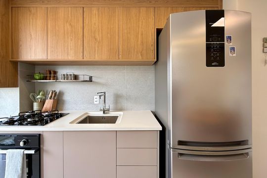 Cozinha  de apartamento à venda com 2 quartos, 44m² em Vila Cruzeiro, São Paulo