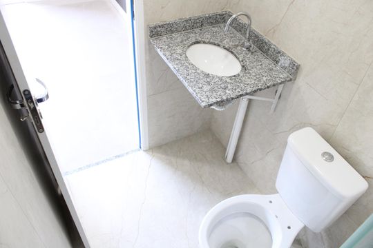 Banheiro de kitnet/studio à venda com 1 quarto, 26m² em Belenzinho, São Paulo