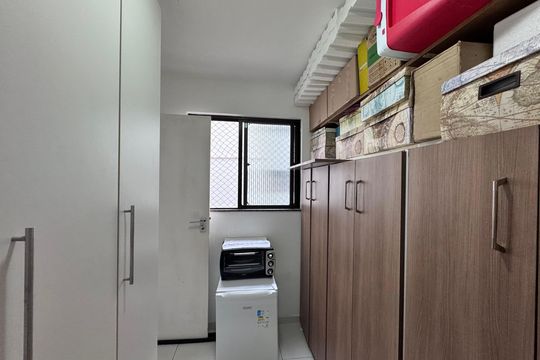 Cozinha e Área de Serviço - Quarto  de apartamento à venda com 3 quartos, 130m² em Recreio dos Bandeirantes, Rio de Janeiro