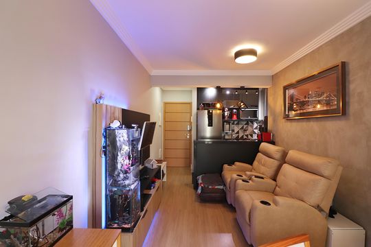 Sala  de apartamento à venda com 2 quartos, 52m² em Santa Terezinha, São Bernardo do Campo