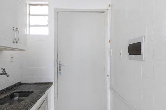 Cozinha de kitnet/studio para alugar com 1 quarto, 24m² em Campos Elíseos, São Paulo