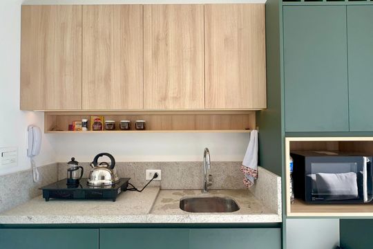 Cozinha de kitnet/studio à venda com 1 quarto, 40m² em Sumarezinho, São Paulo