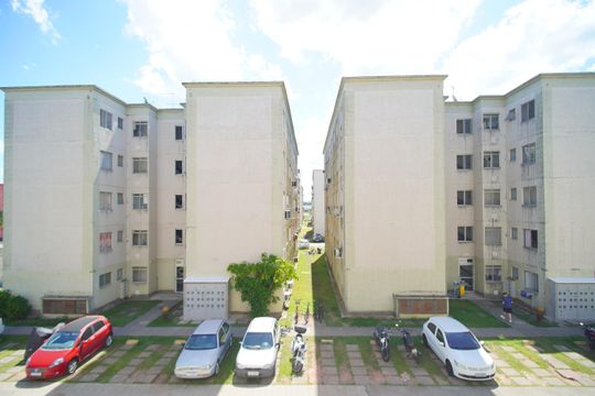 vista da sala de apartamento à venda com 2 quartos, 42m² em Santos Dumont, São Leopoldo