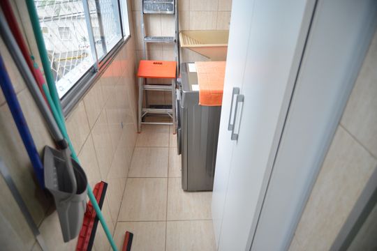 Área de Serviço de apartamento para alugar com 2 quartos, 60m² em Vila Valparaíso, Santo André