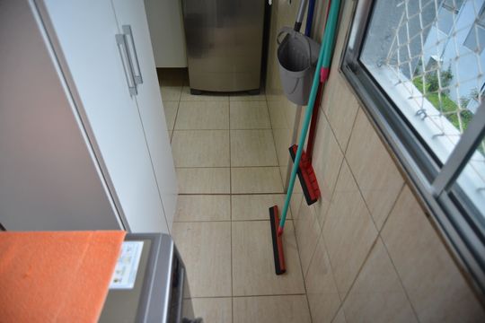 Cozinha de apartamento para alugar com 2 quartos, 60m² em Vila Valparaíso, Santo André