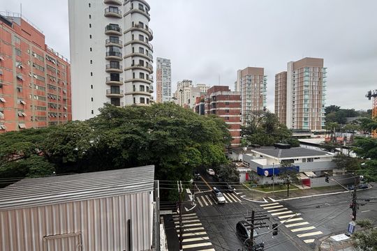 Vista do studio de kitnet/studio para alugar com 1 quarto, 23m² em Indianópolis, São Paulo
