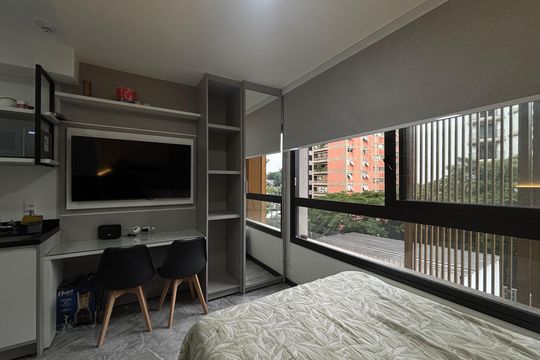 Studio de kitnet/studio para alugar com 1 quarto, 23m² em Indianópolis, São Paulo