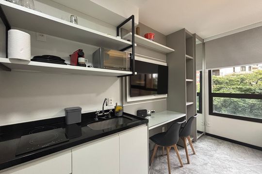 Studio de kitnet/studio para alugar com 1 quarto, 23m² em Indianópolis, São Paulo