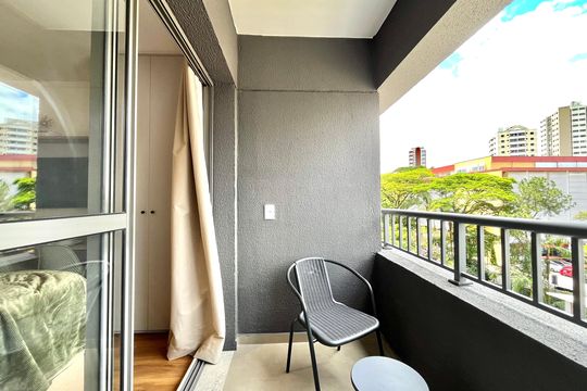 Varanda de kitnet/studio à venda com 1 quarto, 24m² em Vila Mascote, São Paulo