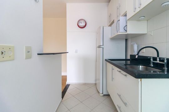 Cozinha de apartamento à venda com 1 quarto, 40m² em Chácara Santo Antônio (zona Sul), São Paulo