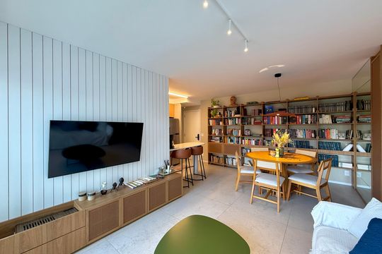 Sala de apartamento para alugar com 2 quartos, 69m² em Brooklin, São Paulo