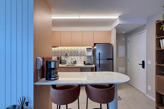 Cozinha de apartamento para alugar com 2 quartos, 69m² em Brooklin, São Paulo