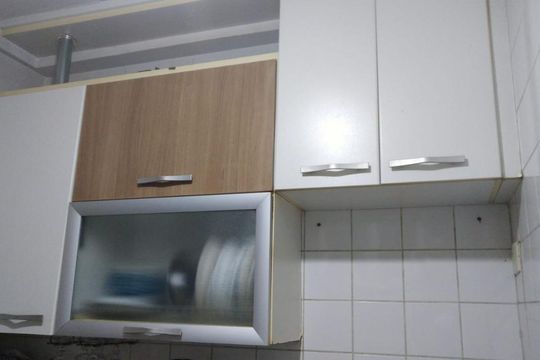 Cozinha de apartamento à venda com 2 quartos, 48m² em Jardim Miriam, São Paulo