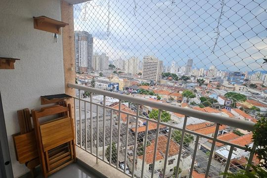 Varanda da Sala de apartamento à venda com 2 quartos, 48m² em Mooca, São Paulo