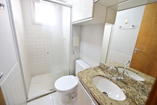 Banheiro Social de apartamento para alugar com 2 quartos, 80m² em Setor Negrão de Lima, Goiânia