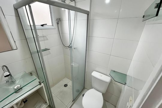 Banheiro Social de apartamento para alugar com 2 quartos, 50m² em Vila Bela Vista (zona Norte), São Paulo