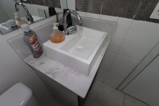 Banheiro - Pia de apartamento à venda com 2 quartos, 50m² em Vila Lutécia, Santo André