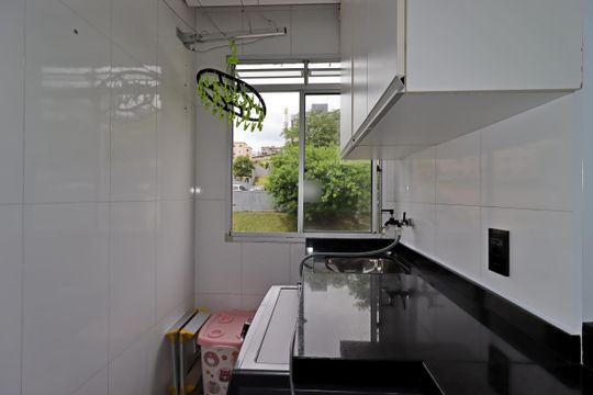 Área de Serviço de apartamento à venda com 2 quartos, 50m² em Vila Lutécia, Santo André