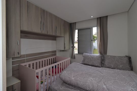 Quarto 2 de apartamento à venda com 2 quartos, 50m² em Vila Lutécia, Santo André