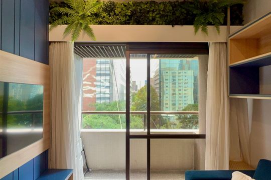 Varanda de kitnet/studio à venda com 1 quarto, 40m² em Cerqueira César, São Paulo