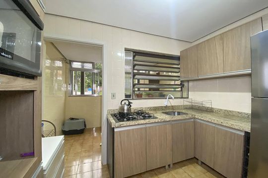 Cozinha de apartamento à venda com 3 quartos, 60m² em Duque de Caxias, São Leopoldo