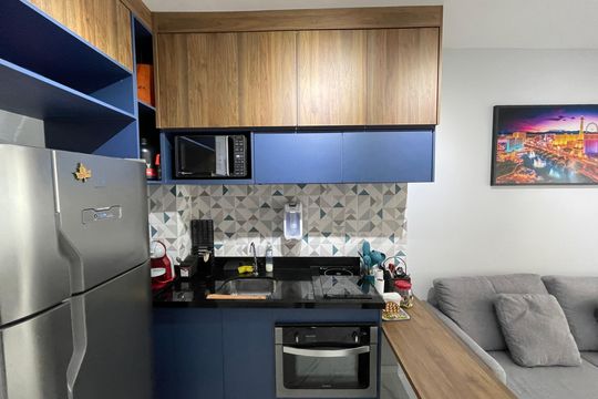 Cozinha de apartamento para alugar com 1 quarto, 31m² em Butantã, São Paulo