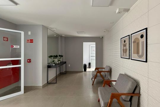 Hall Social Bloco  de apartamento à venda com 1 quarto, 27m² em Itaim Bibi, São Paulo