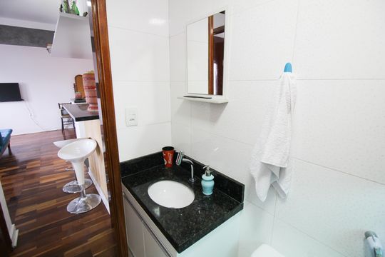 Banheiro Social de apartamento para alugar com 1 quarto, 44m² em Brás, São Paulo