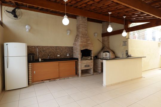 Área comum - Churrasqueira de apartamento à venda com 2 quartos, 73m² em Jardim Monte Kemel, São Paulo