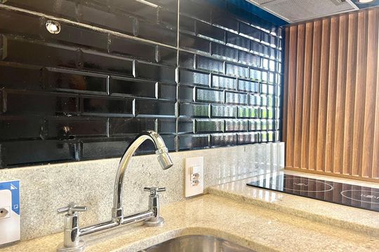 Cozinha de kitnet/studio para alugar com 1 quarto, 25m² em Vila Mascote, São Paulo