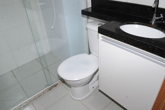 Banheiro de apartamento para alugar com 2 quartos, 59m² em Goiânia, Belo Horizonte