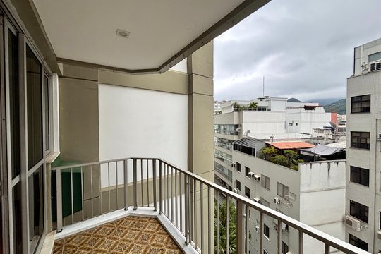 Varanda da sala de apartamento para alugar com 3 quartos, 115m² em Leblon, Rio de Janeiro
