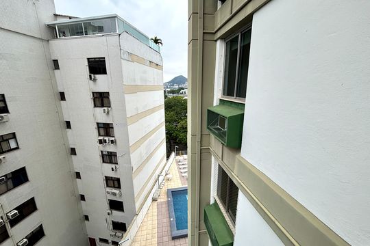 Varanda da sala - vista de apartamento para alugar com 3 quartos, 115m² em Leblon, Rio de Janeiro