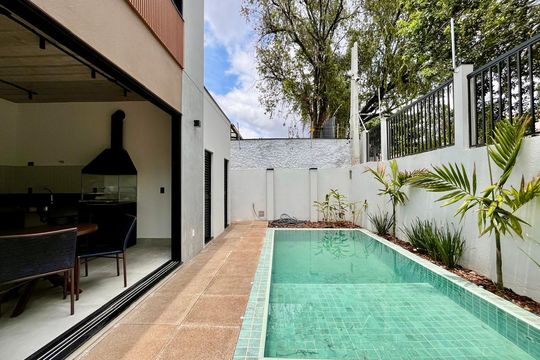 Área Comum- Piscina de casa de condomínio à venda com 3 quartos, 158m² em Parque Taquaral, Campinas